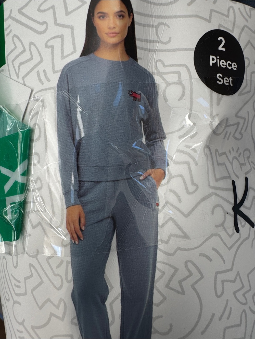 Knit Two-Piece Lounge Set - Slate Blue
